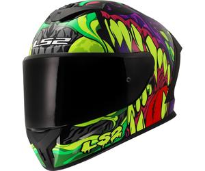 LS2 FF820 Rapid III Lycant, casco integral XXS female Purplblack/Lila/Verde/Rojoe