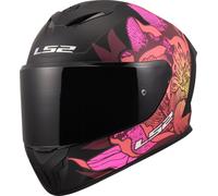 LS2, Casco Moto Integral RAPID III POPPIES II Black Pink, XL