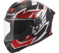 LS2 FF820 Rapid III Xtrem Casco, negro-blanco-rojo, tamaño XL para Hombres