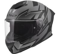 LS2 FF820 Rapid III Xtrem Casco, negro-gris, tamaño 2XL para Hombres