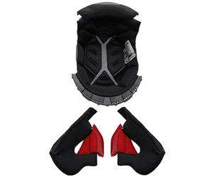 LS2 FF900 Valiant II Forro interior &almohadillas para mejillas, negro, Talla 2XL