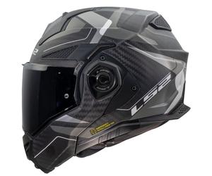 LS2 FF901 ADVANCE X CARBON HORIZON SILVER GREY Matt-06 (Incluye oscuro adicional
