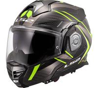 LS2, Casco Moto Modular ADVANT X CARBON FUTURE II Gloss H-V Yellow, XXL