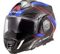 LS2 FF901 Advant X Carbon Future II Casco, blanco-rojo-azul, tamaño L para Hombres