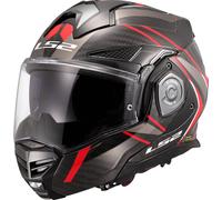 LS2 FF901 Advant X Carbon Future II Casco, rojo, tamaño M para Hombres