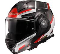 LS2 FF901 Advant X Spectrum Casco, negro-blanco-rojo, tamaño XS para Hombres