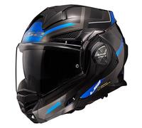 LS2 FF901 Advant X Spectrum Casco Plegable (Negro Mate/Gris/Azul) Talla: M (57)