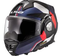 LS2 FF901 Advant X Ultra Casco, negro-blanco-rojo-azul, tamaño M para Hombres