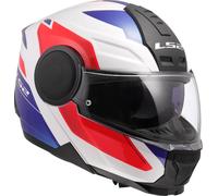 LS2 FF902 Scope II Duria, casco abatible XS male Blanco/Azul/Rojo