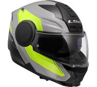 LS2, Casco Moto Modular SCOPE II DURIA Grey H-V Yellow, XS