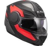 LS2 FF902 Scope II Duria Casco, negro-rojo, tamaño XS para Hombres