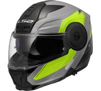 LS2, Casco Moto Modular SCOPE II DURIA Grey H-V Yellow, XXL