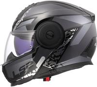LS2 FF902 Scope II Oxyd, casco abatible 3XL male Negro/Gris