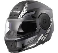 LS2 FF902 Scope II Oxyd casco plegable, gris mate/azul/rosa, 3XL (65/66)
