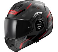 LS2 FF906 Advant Kuka Casco, Nero Opaco/Rosso, 3XL (65/66)