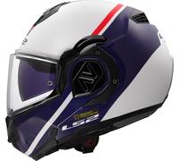 LS2 FF906 Advant Swipe Casco, blanco/azul/rojo, Talla XXL (63/64)