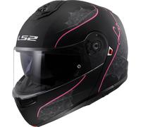 LS2 FF908 Strobe II Lux, casco abatible XXL female Mate Negro/Fucsia