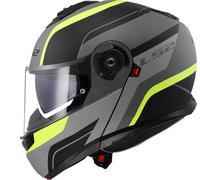 LS2, Casco Moto Modular STROBE II MONZA Matt Black H-V Yellow, XS