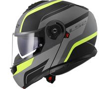 LS2, Casco Moto Modular STROBE II MONZA Matt Black H-V Yellow, XXL