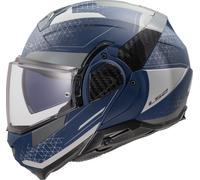 LS2, Casco Moto Modular ADVANT II ASTRAL Navy Blue Grey, XL