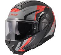 LS2 FF910 Advant II Glide Casco, negro/gris/rojo, Talla XXS (51/52)