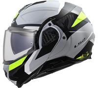 LS2 FF910 Advant II Triple Casco, gris-amarillo, tamaño M para Hombres