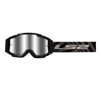 LS2 Gafas MX Charger Pro Black With, lente Mirror Silver + lente transparente + Tear Off