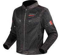 LS2 Garda Air Chaqueta textil de moto para mujer, negro-rojo, tamaño S