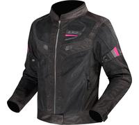 LS2 Garda Air Chaqueta textil de moto para mujer, negro/rosa, Talla M