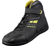 LS2 Garra Zapatillas de moto perforadas, negro-amarillo, tamaño 43 para Hombres