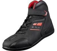 LS2 Garra Zapatillas de moto perforadas para mujer, negro/rojo, Talla 36