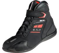 LS2 Garra Zapatos de moto impermeables, negro-rojo, tamaño 44 para Hombres