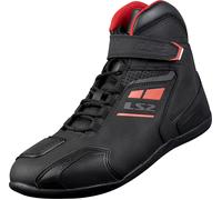 LS2 Garra Zapatillas de moto perforadas para mujer, negro-rojo, tamaño 38