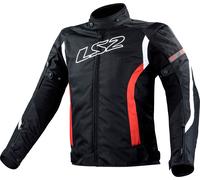 LS2 Gate, chaqueta textil impermeable S male Negro/Rojo