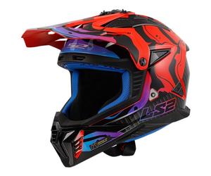 LS2 Helm Fast II Wash MX708 zwart / Rood | | Doppelring | PolyCarbonat | geeignet für Moped/Maxi-Roller/Motorrad/Schaltmoped
