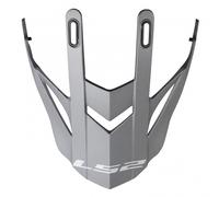 LS2 MX436 Pioneer Pico Casco, Gris claro, Talla única
