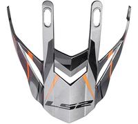 LS2 MX436 Pioneer Pico Casco, gris-naranja