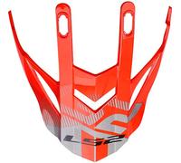 LS2 MX436 Pioneer Pico Casco, gris/rojo, Talla única
