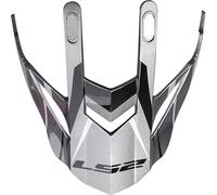 LS2 MX436 Pioneer Pico del casco, plata