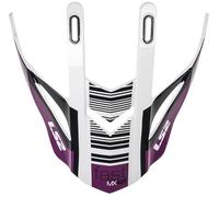LS2 MX437 Fast Evo Pico del casco, blanco-lila