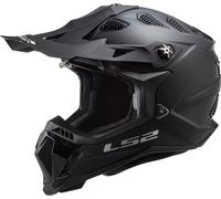 LS2 MX700 Subverter Evo II Solid Casco de motocross, Black Matt, Talla S (55/56)