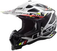 LS2 MX700 Subverter Evo II Stomp Casco de motocross, Blanco/Negro, Talla XXL (63/64)