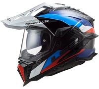 LS2 MX701 C Explorer Frontier G Casco de motocross, negro/azul, Talla S (55/56)