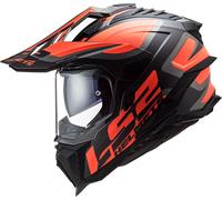 LS2 MX701 Explorer Alter, casco de enduro L male Mate Negro/Naranja Neón/Gris