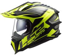 LS2 MX701 Explorer Alter Matt Casco de motocross, negro-amarillo, tamaño XS para Hombres