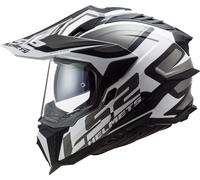 LS2 MX701 Explorer Alter Matt Casco de motocross, negro-blanco, tamaño M para Hombres