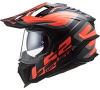 LS2 MX701 Explorer Alter Matt Casco de motocross, negro mate/naranja, Talla XL (61/62)