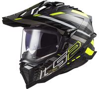 LS2 MX701 Explorer Carbon Edge, casco enduro XL male Negro/Amarillo Neón/Gris