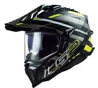 LS2 Cascos MX701 Explorer Carbon Edge Black / H-V Yellow / Titanium S
