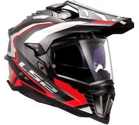 LS2 MX701 Explorer Carbon Frontier II, casco de aventura XL male Negro/Gris/Rojo